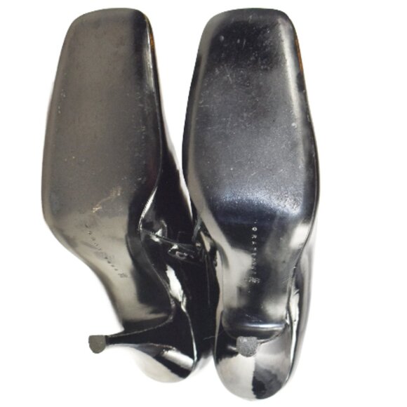 Dora Teymur Black Patent Leather Square Toe Stiletto Ankle Boot, Size 38… - Picture 7 of 8